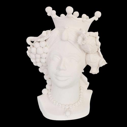 TESTA DONNA MEZZOBUSTO C/CORONA(Bsc) h.37 l.28 x p.20 cm. 4,50kg