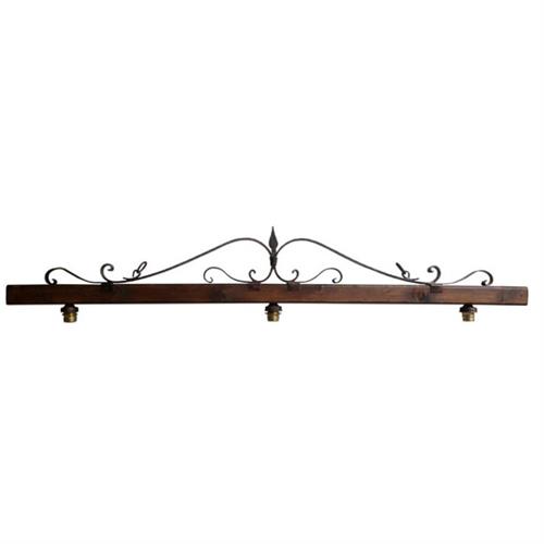 BILANCIERE LEGNO 3 LUCI h.35,00 l.180,00  cm.